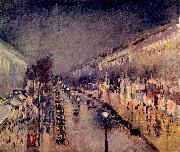 Camille Pissarro, Boulevard Montmartre in der Nacht